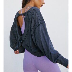 Fp Movement Black/Blueish Inspire Logo Longsleeve Open Back